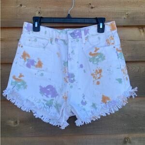 Wild Fable white tie dye cut off shorts